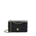 CHANEL MEDIUM CLASSIC DOUBLE FLAP BAG CAVIAR BLACK GHW