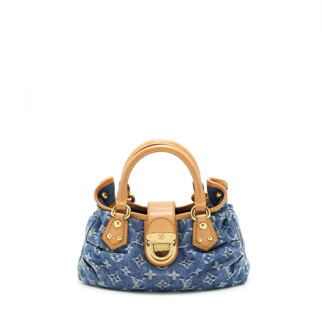 LOUIS VUITTON VINTAGE DANIM MINI HANDLE BAG
