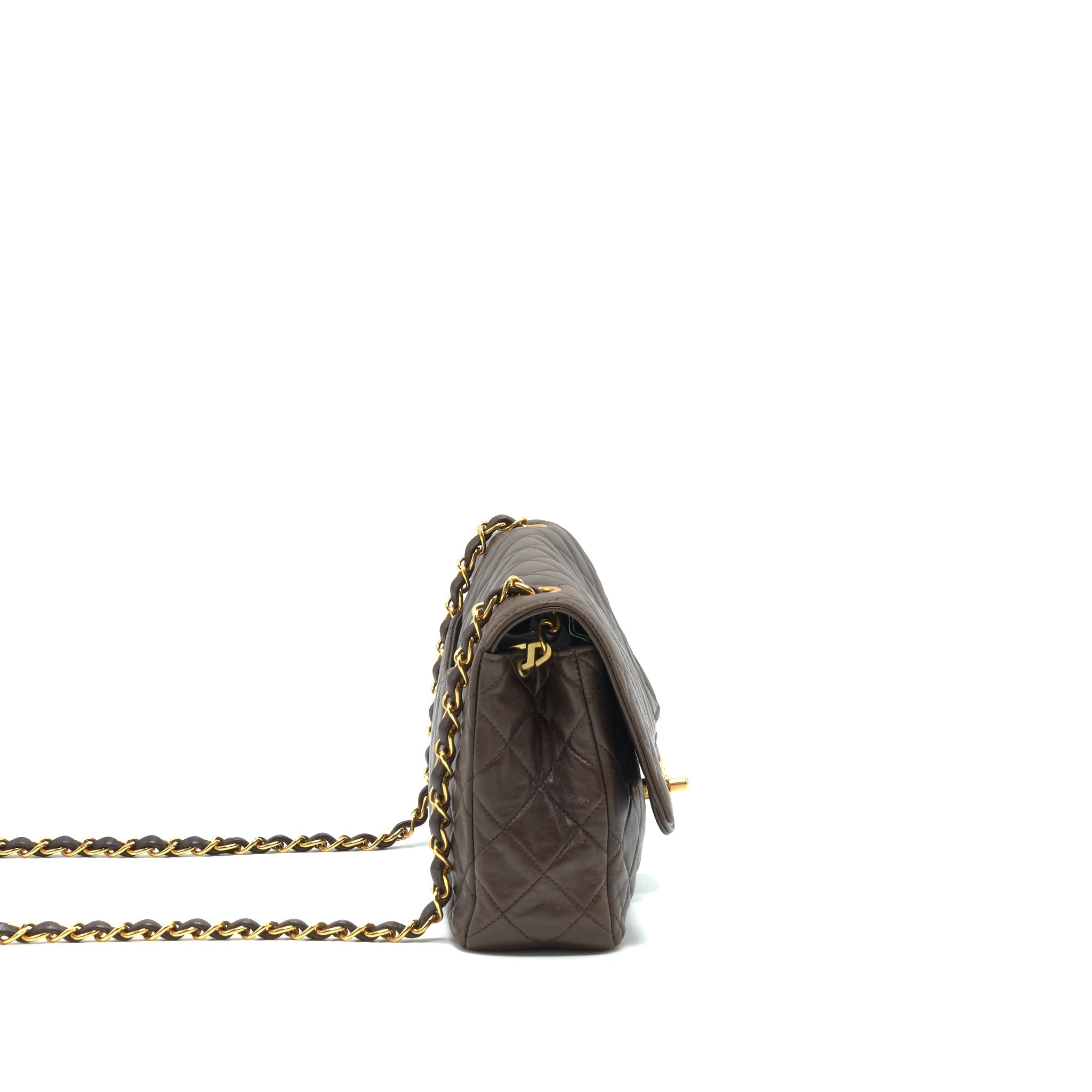 CHANEL MEDIUM FLAP BAG CHOCOLATE GHW