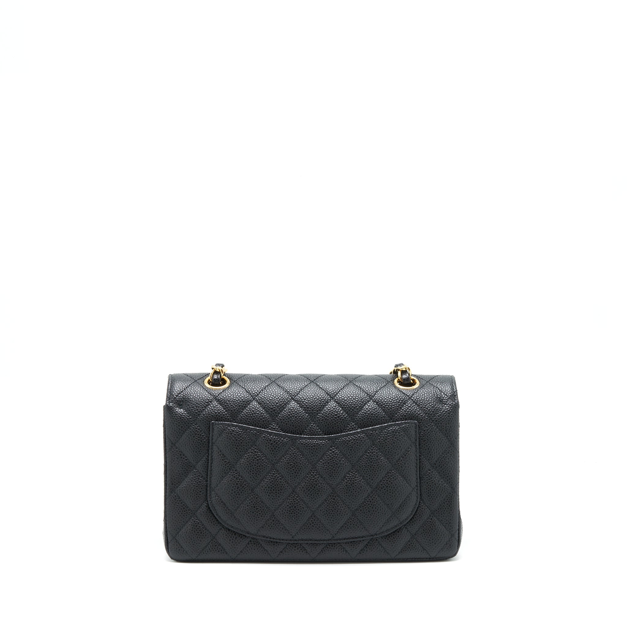CHANEL SMALL CLASSIC DOUBLE FLAP CAVIAR BLACK GHW