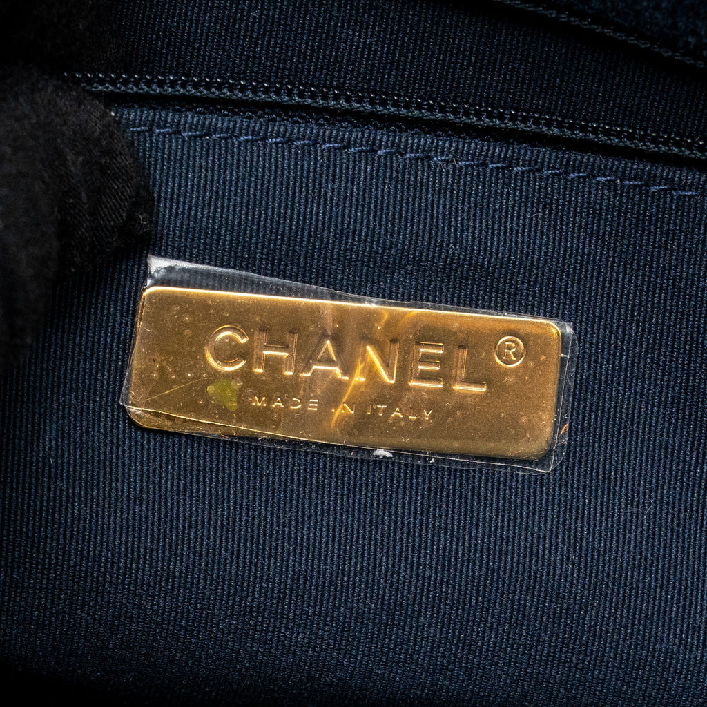 CHANEL LARGE 19 BAG DENIM DARK BLUE MULTICOLOR HARDWARE