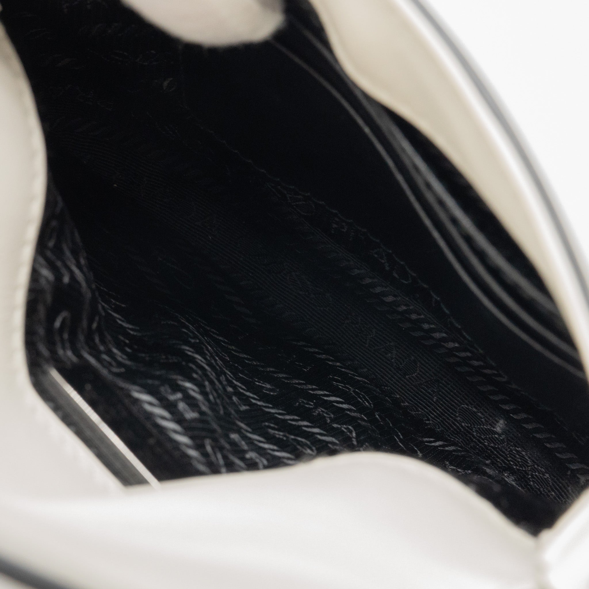 PRADA MINI CLEO SHOULDER BAG BRUSHED LEATHER WHITE SHW