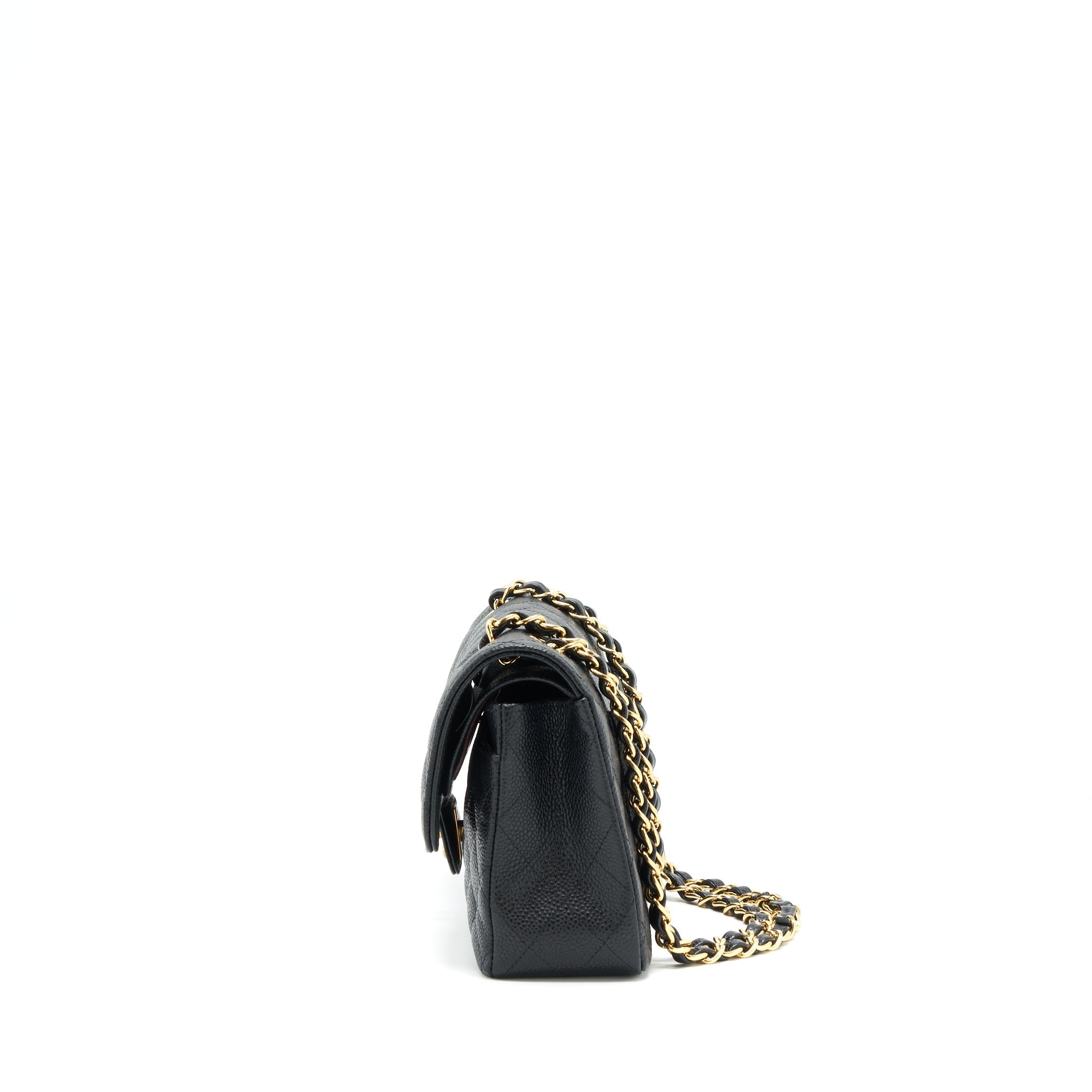 CHANEL SMALL CLASSIC DOUBLE FLAP CAVIAR BLACK GHW