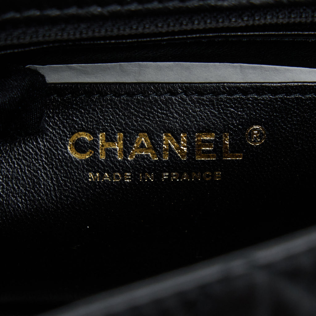CHANEL MINI 2.55 REISSUE FLAP BAG AGED CALFSKIN BLACK GHW (MICROCHIP)