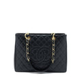 CHANEL GRAND SHOPPING TOTE BAG CAVIAR BLACK GHW