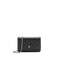 CHANEL CLASSIC WALLET ON CHAIN CAVIAR BLACK SHW (MICROCHIP)