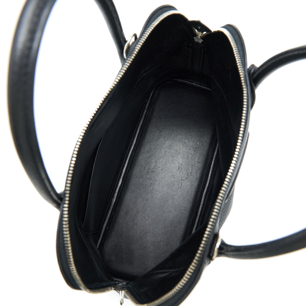 HERMES BOLIDE 31 CLEMENCE LEATHER BLACK WITH SHW