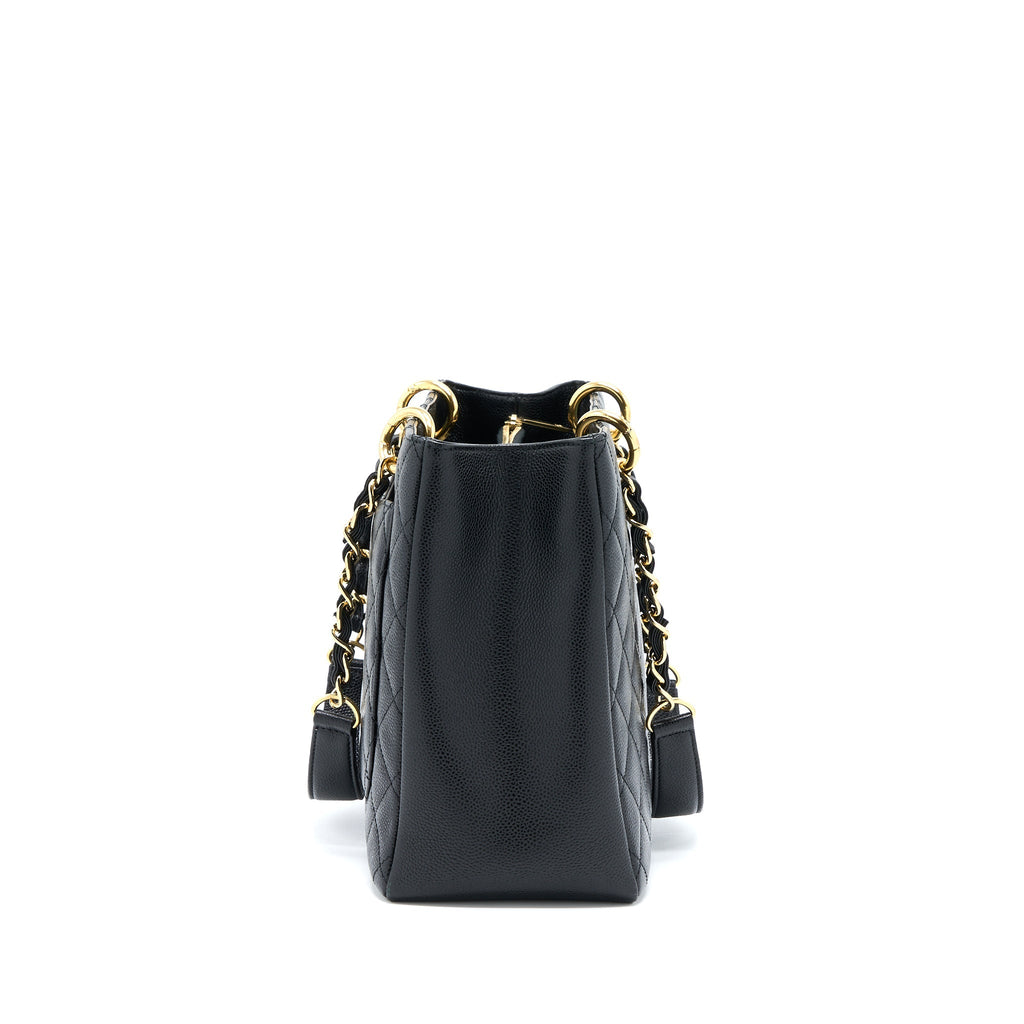 CHANEL GRAND SHOPPING TOTE BAG CAVIAR BLACK GHW