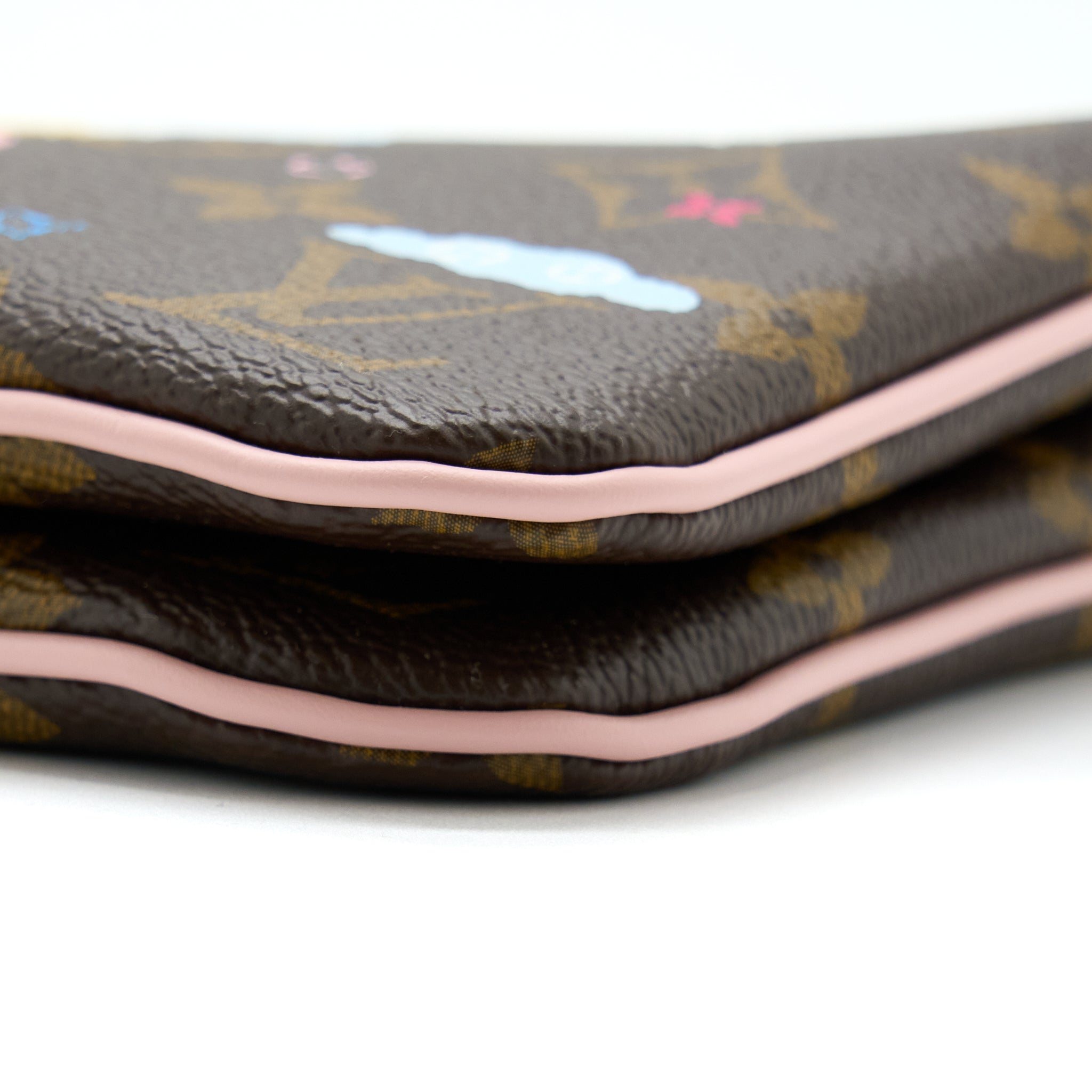 LOUIS VUITTON VIVIAN DOUBLE ZIP POCHETTE LIMITED EDITION MONOGRAM CANVAS/MULTICOLOUR