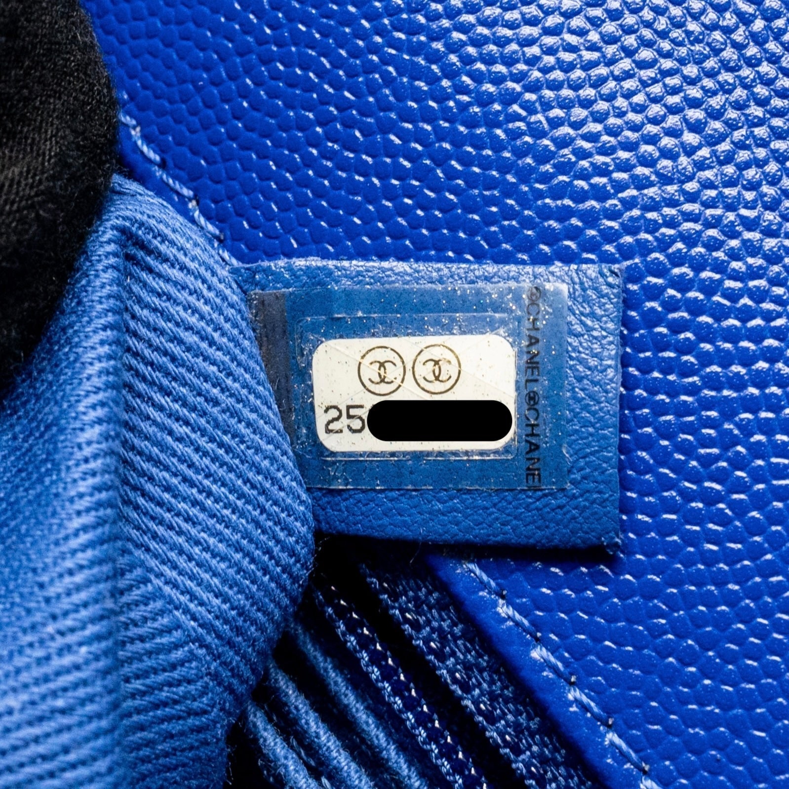 CHANEL SMALL COCO HANDLE CHEVRON CAVIAR BLUE GHW