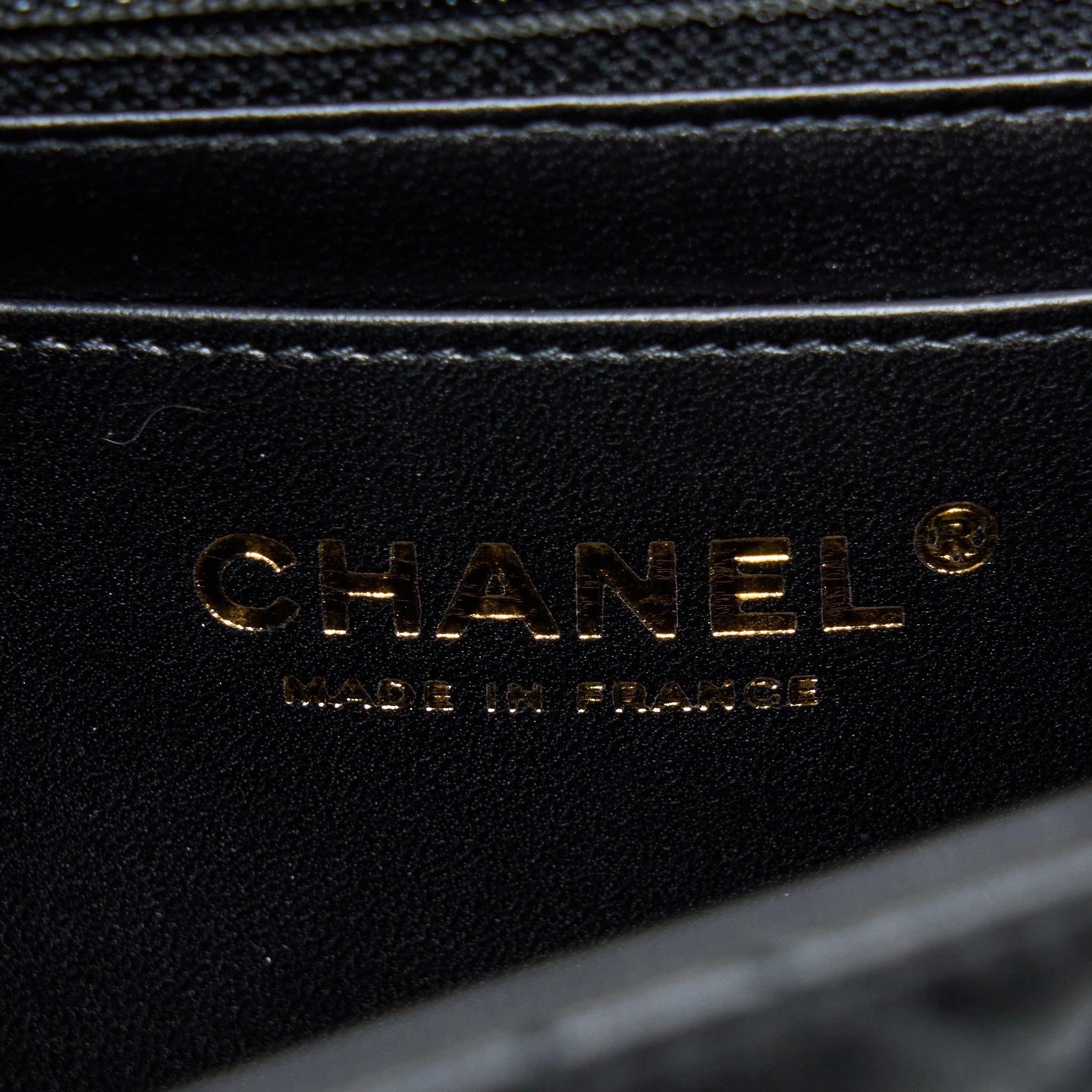 CHANEL MINI SQUARE FLAP BAG LAMBSKIN BLACK GHW (MICROCHIP)
