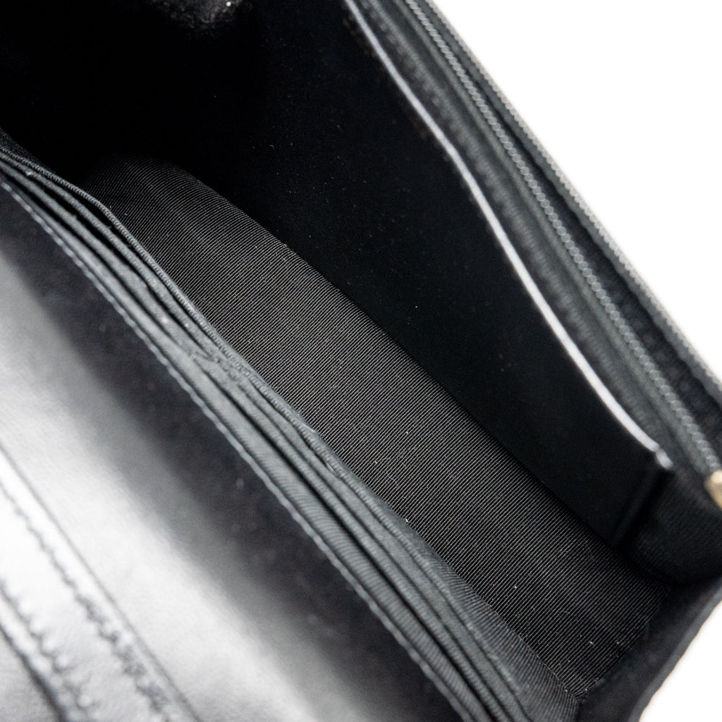 CHANEL COCO CHARM WALLET ON CHAIN LAMBSKIN BLACK LGHW