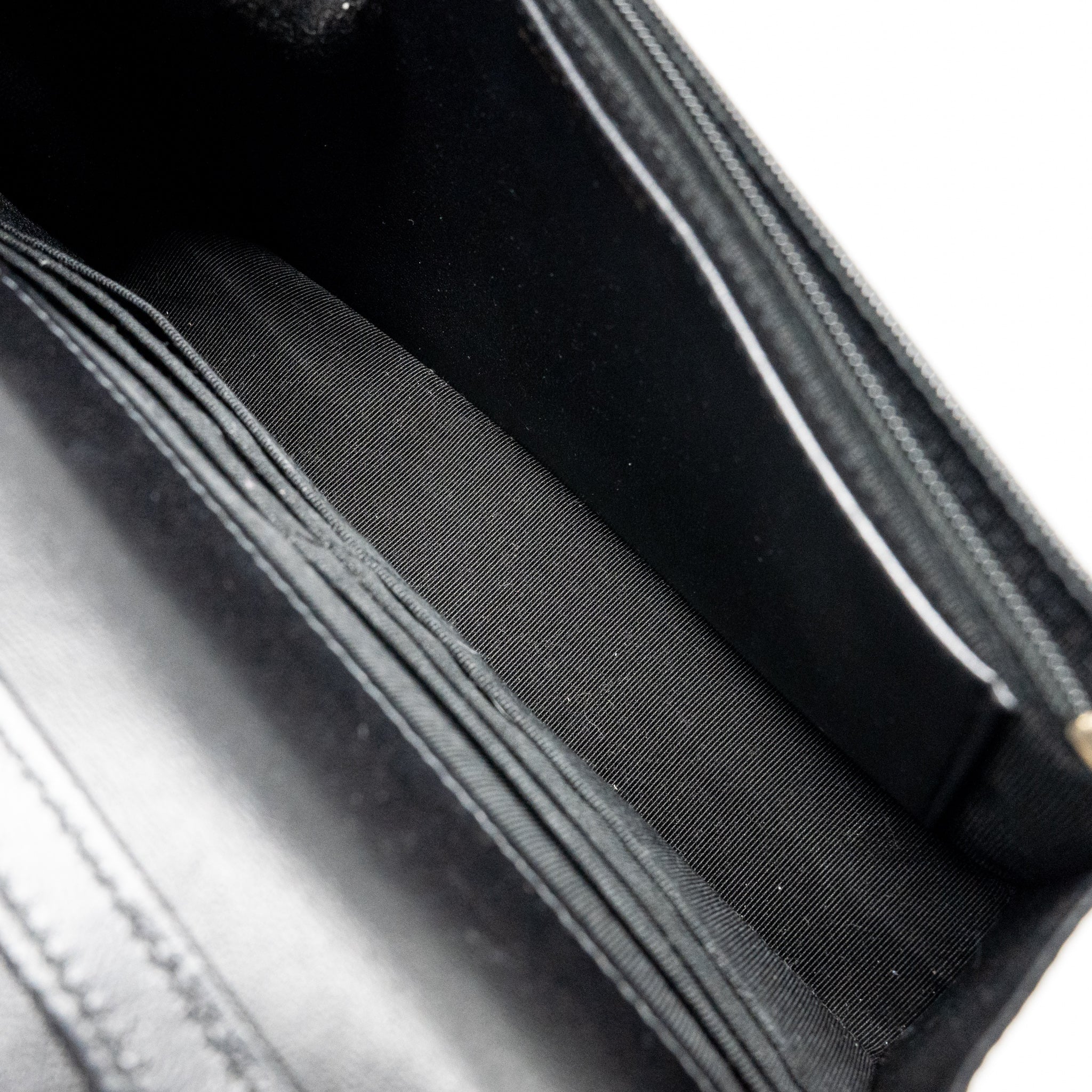 CHANEL COCO CHARM WALLET ON CHAIN LAMBSKIN BLACK LGHW