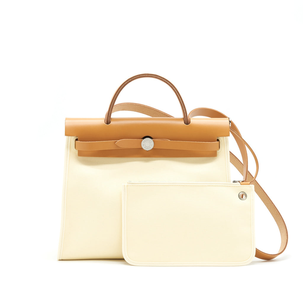 HERMES HERBAG ZIP 31 VANILLE / NATURAL SABLE SHW