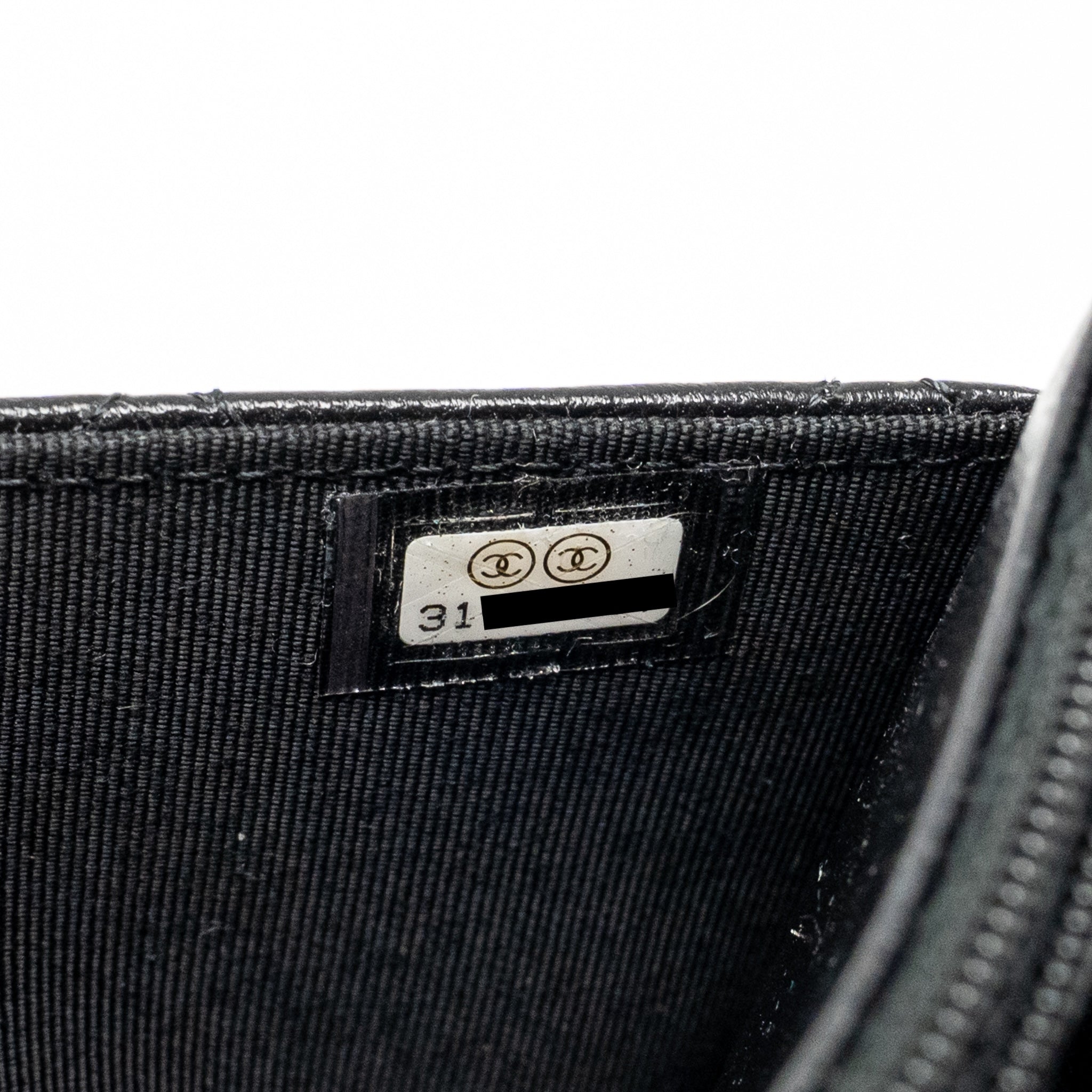 CHANEL COCO CHARM WALLET ON CHAIN LAMBSKIN BLACK LGHW