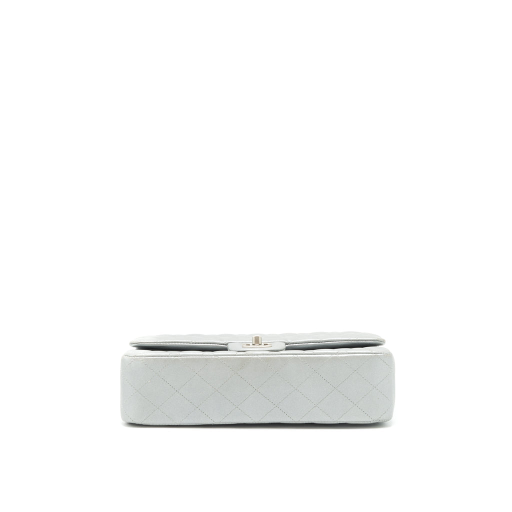 CHANEL MEDIUM CLASSIC FLAP BAG SILVER GREY SHW