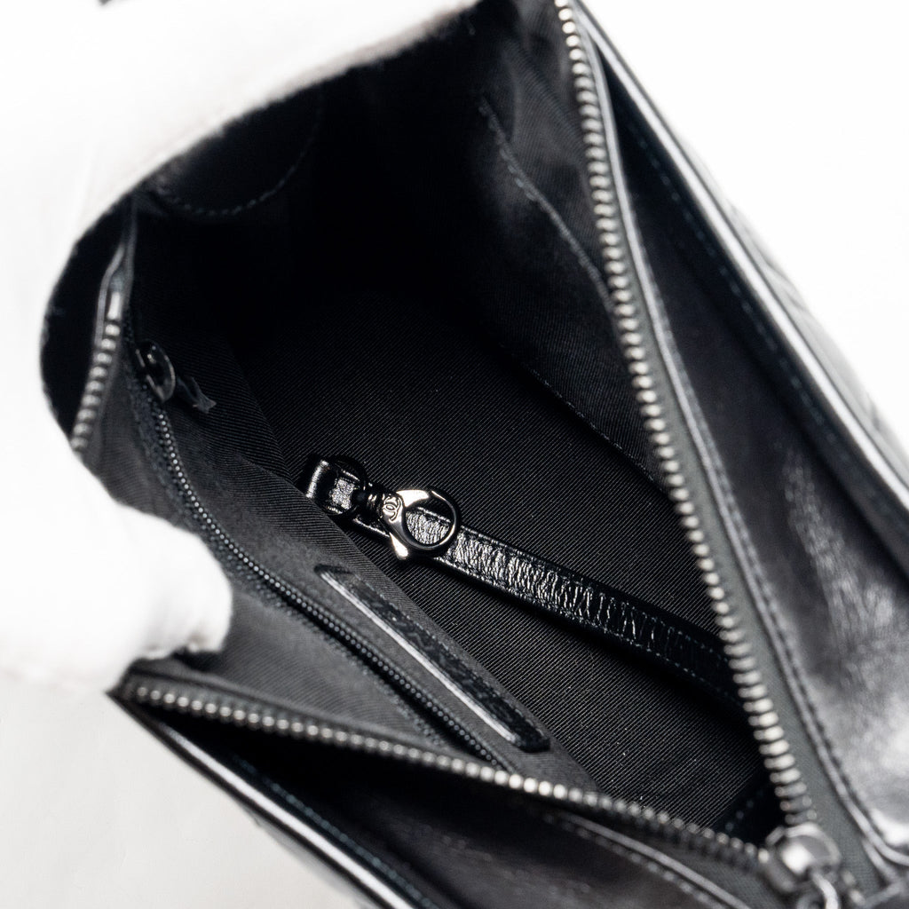 CHANEL SMALL GABRIELLE HOBO BAG AGED CALFSKIN SO BLACK