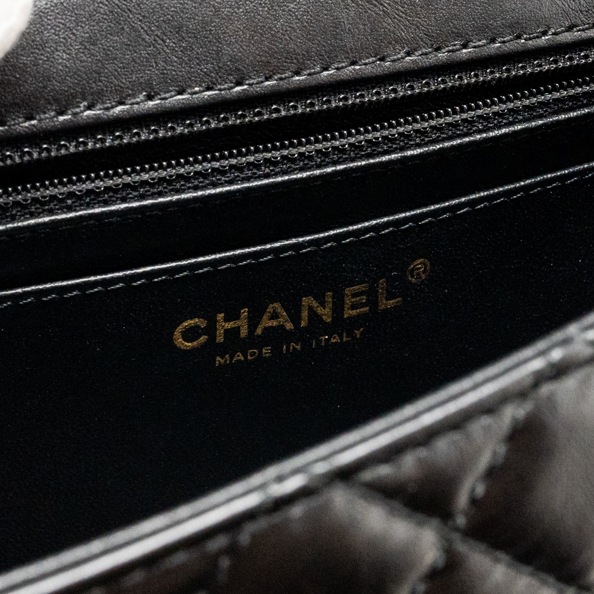 CHANEL MINI 2.55 REISSUE AGED CALFSKIN BLACK GHW