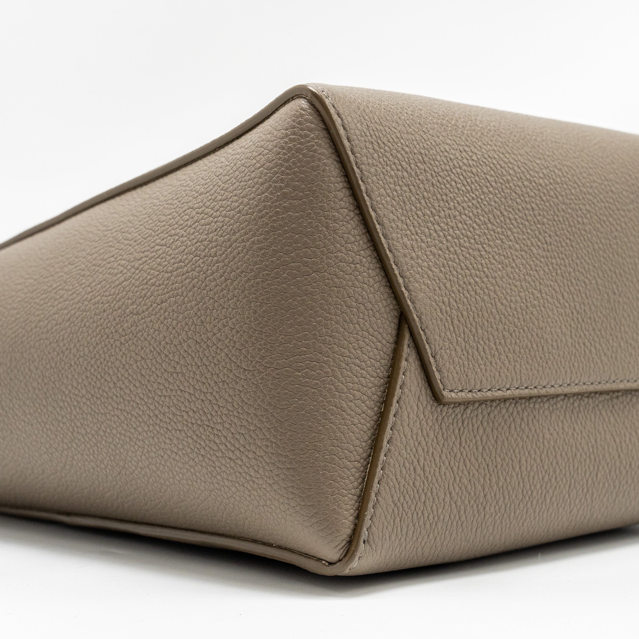 CELINE SANGLE BUCKET BAG CALFSKIN GREY GHW