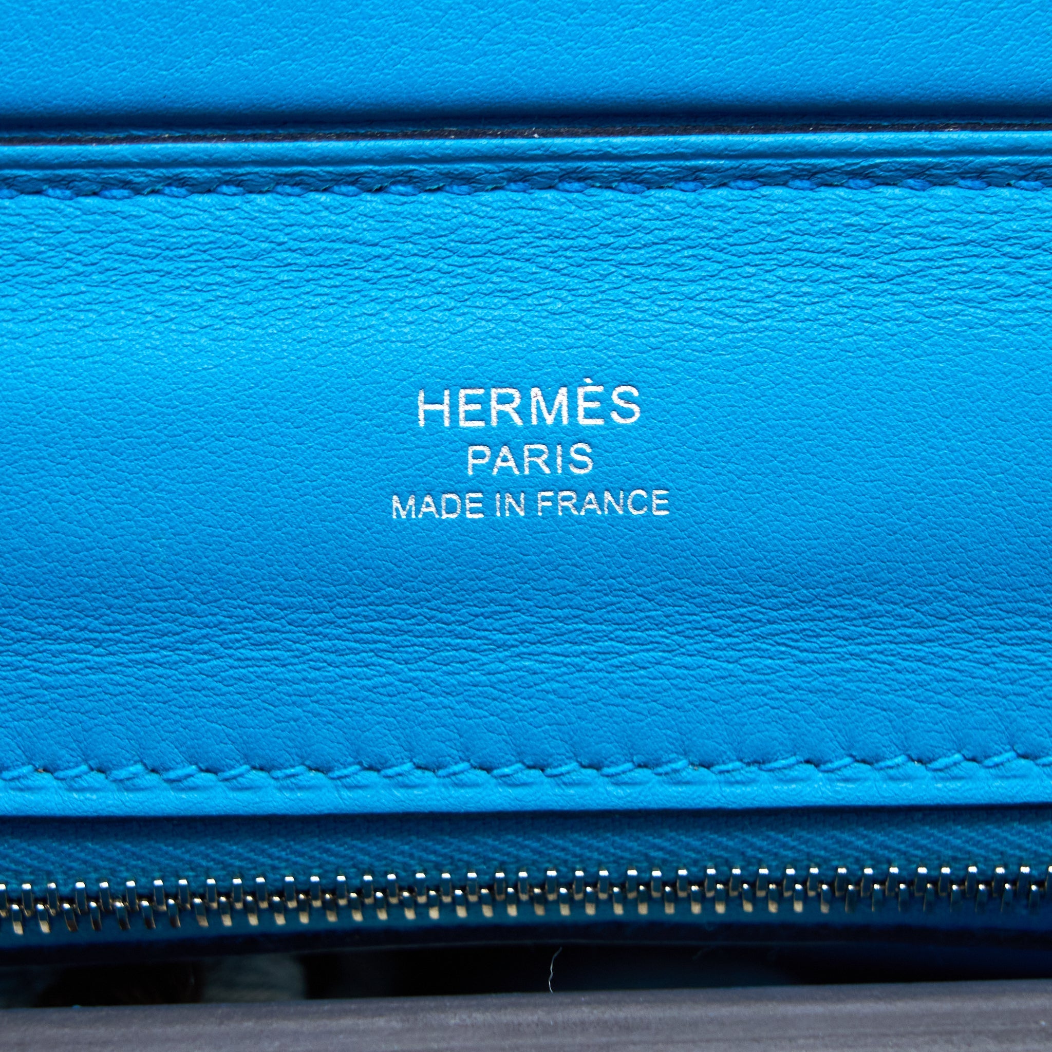 HERMES MINI 24/24 2424-21 BAG EVERCOLOR/SWIFT 0F BLUE FRIDA SHW
