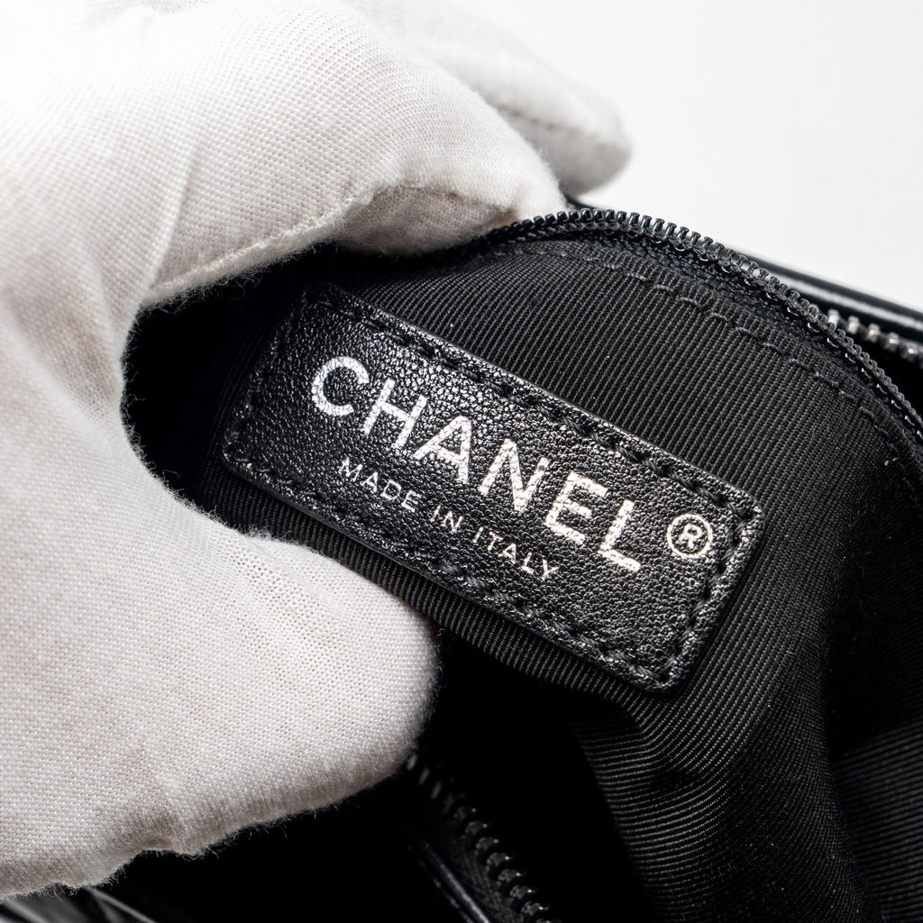 CHANEL SMALL GABRIELLE HOBO BAG AGED CALFSKIN SO BLACK