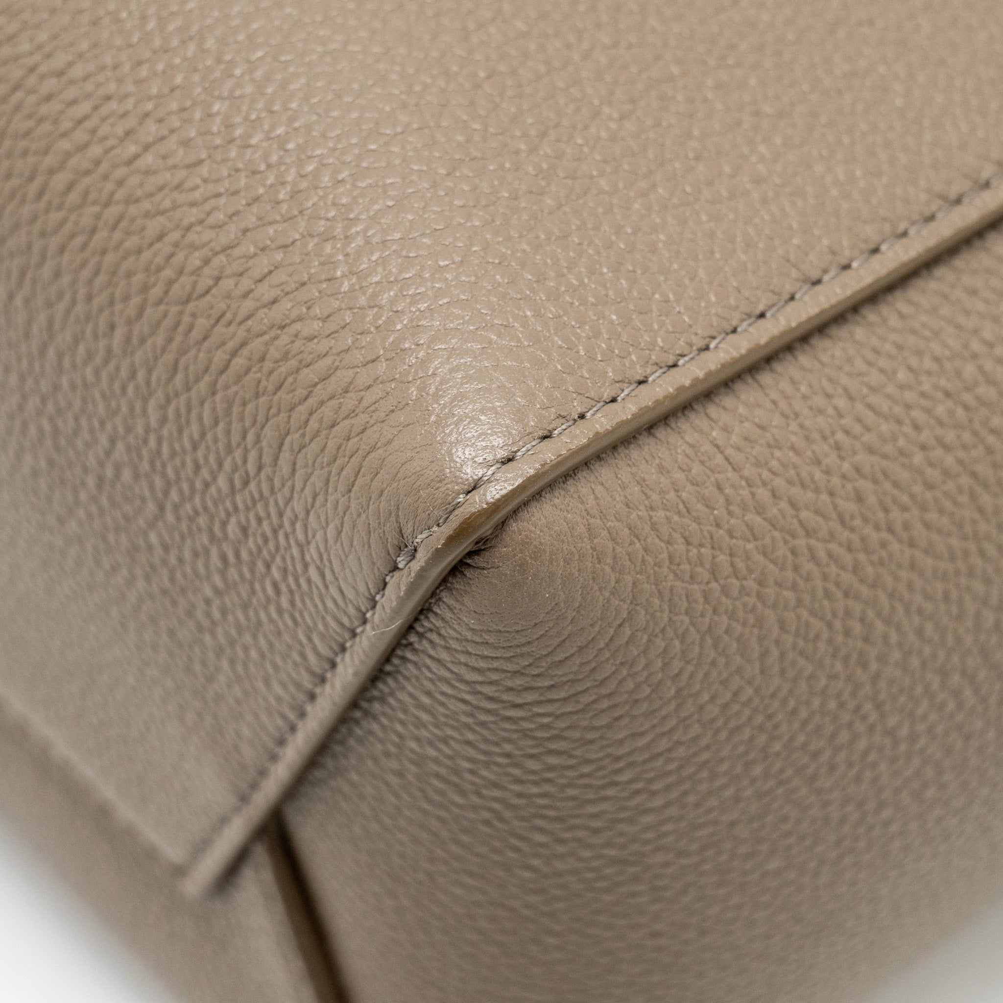 CELINE SANGLE BUCKET BAG CALFSKIN GREY GHW