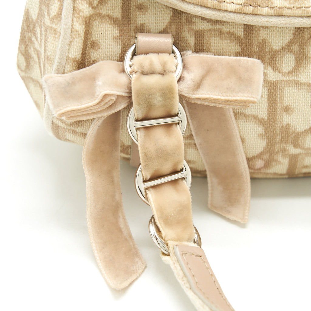DIOR VINTAGE MINI HANDLE BAG OBLIQUE VELVET
