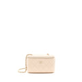 CHANEL 22C LONG VANITY WITH CHAIN CAVIAR BEIGE LGHW