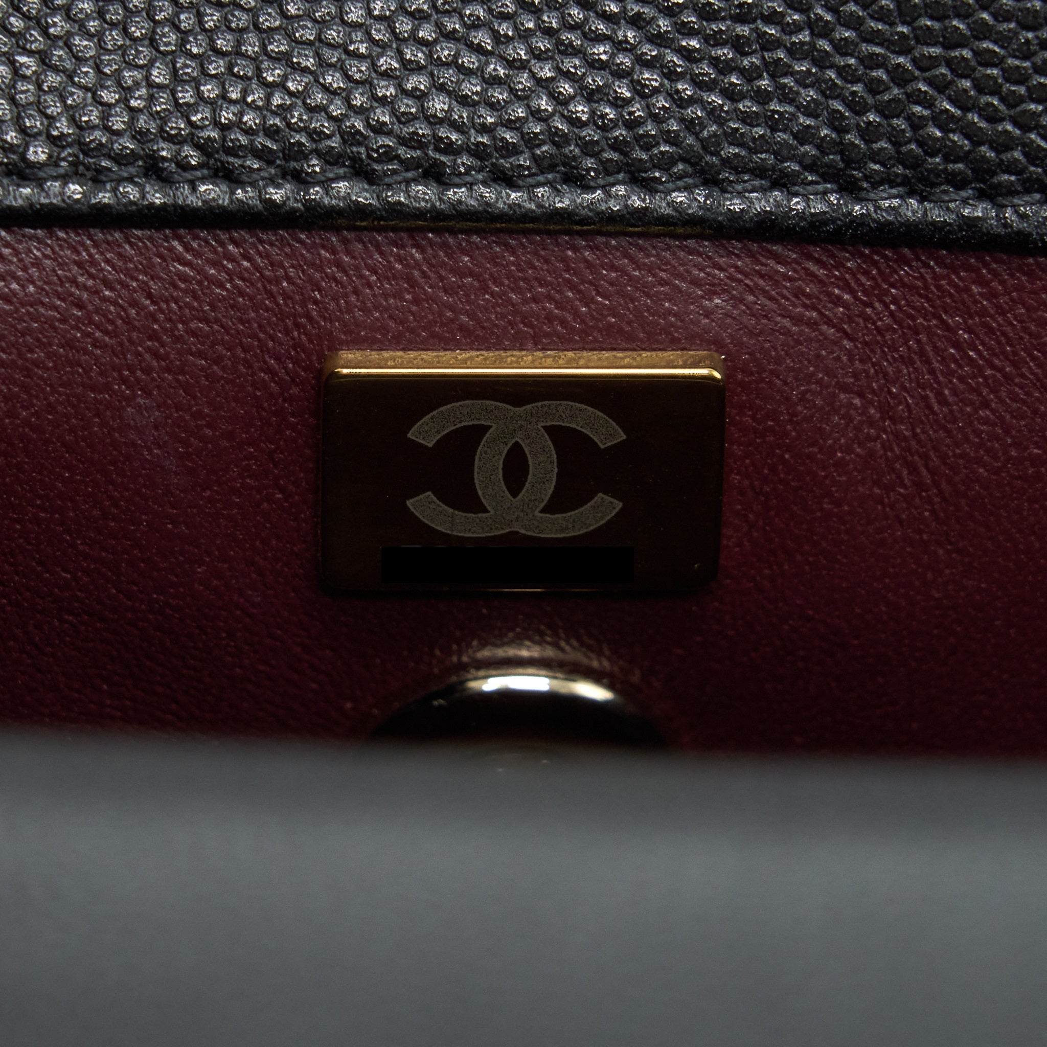 CHANEL SMALL COCO HANDLE CAVIAR BLACK LGHW (MICROCHIP)