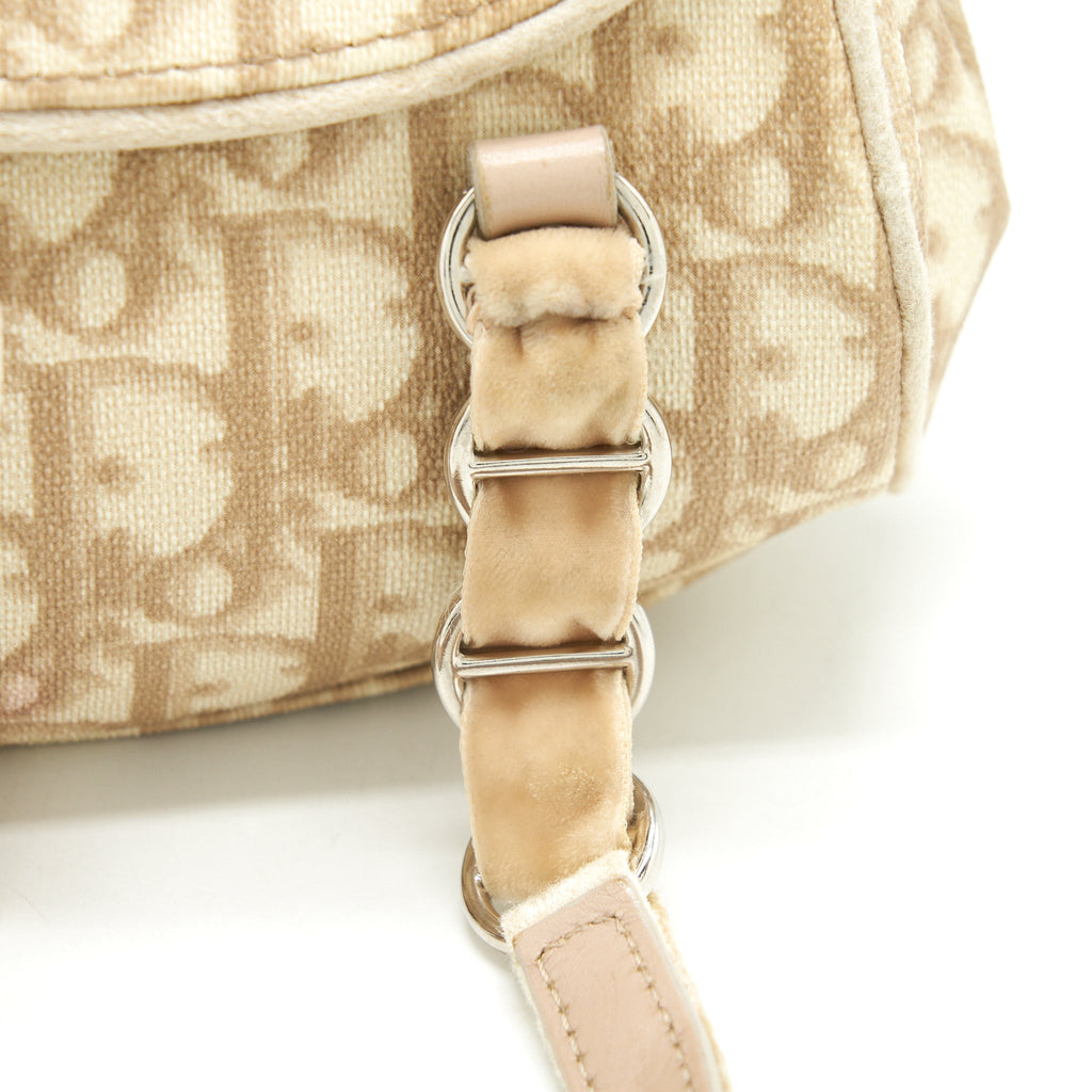 DIOR VINTAGE MINI HANDLE BAG OBLIQUE VELVET