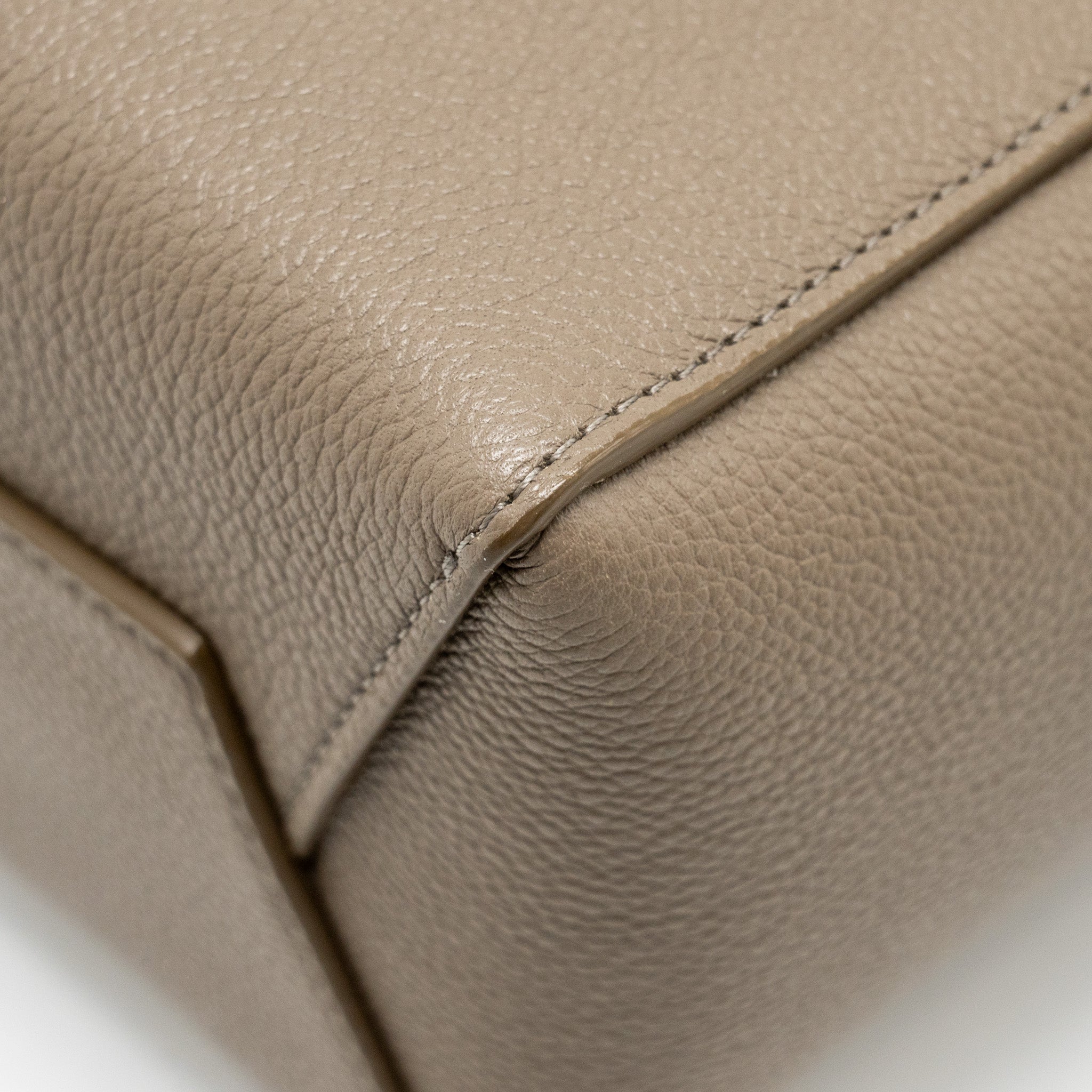 CELINE SANGLE BUCKET BAG CALFSKIN GREY GHW