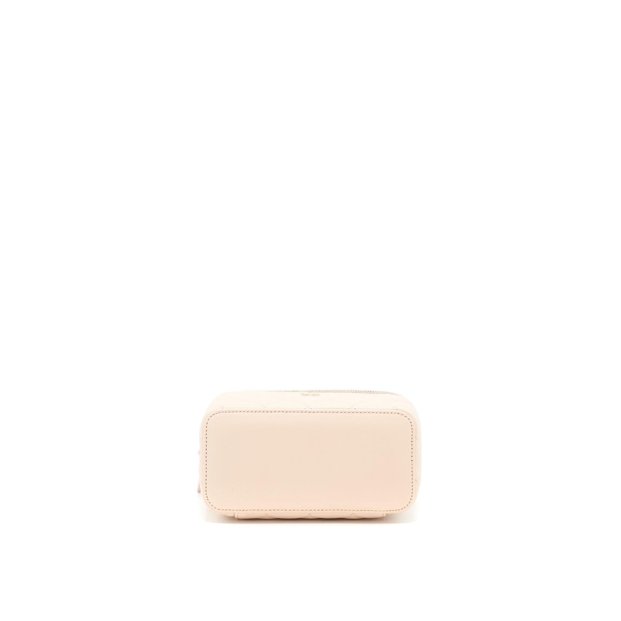 CHANEL 22C LONG VANITY WITH CHAIN CAVIAR BEIGE LGHW