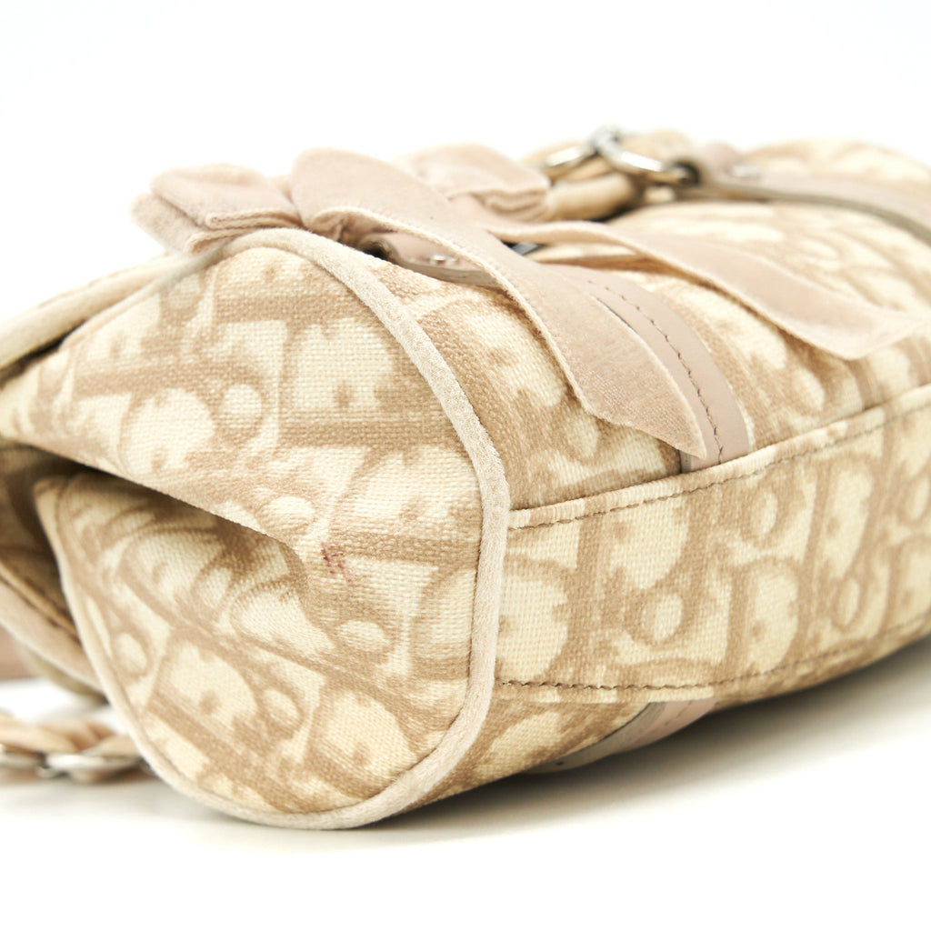 DIOR VINTAGE MINI HANDLE BAG OBLIQUE VELVET