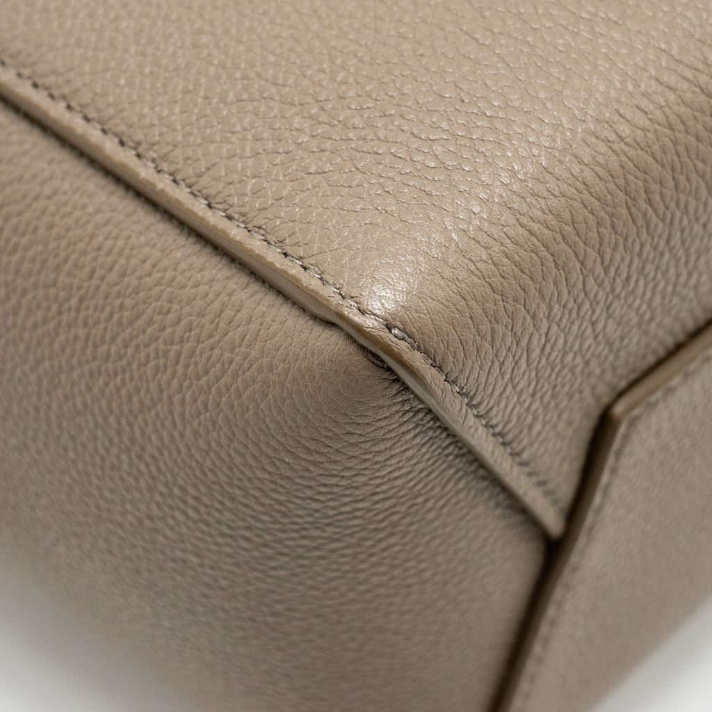 CELINE SANGLE BUCKET BAG CALFSKIN GREY GHW