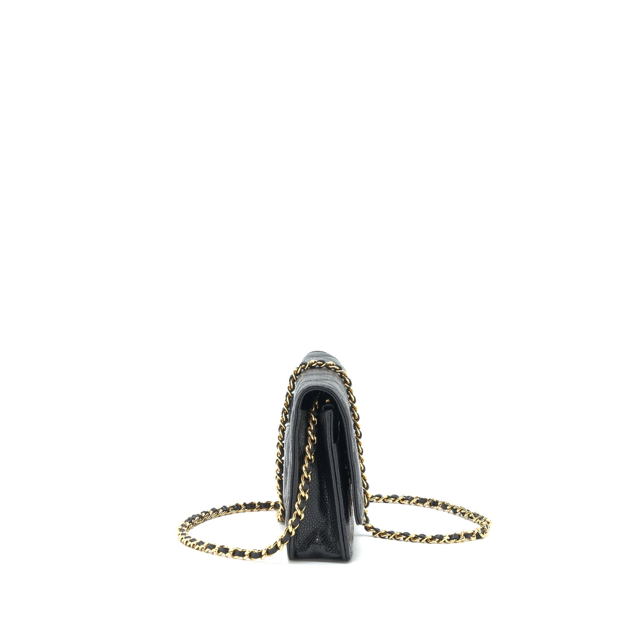 CHANEL WALLET ON CHAIN CAVIAR BLACK GHW