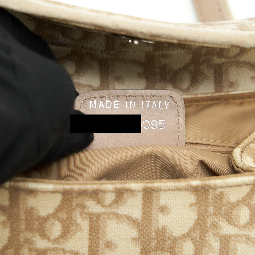 DIOR VINTAGE MINI HANDLE BAG OBLIQUE VELVET
