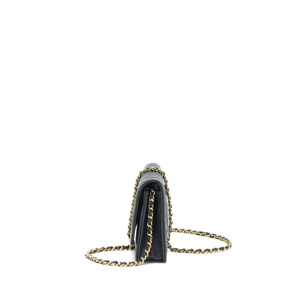 CHANEL WALLET ON CHAIN CAVIAR BLACK GHW