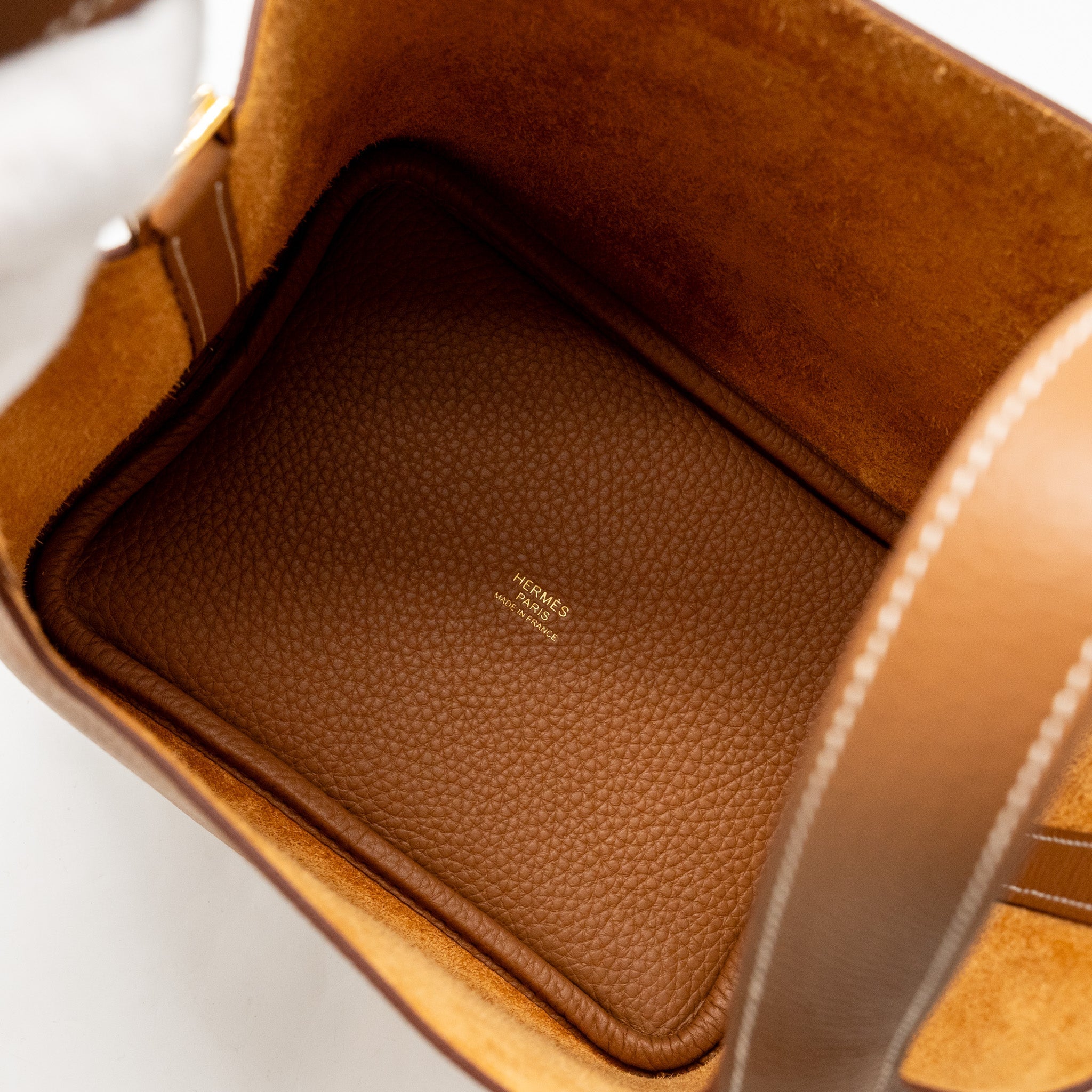 HERMES PICOTIN18 LOCK BAG CLEMENCE GOLD GHW