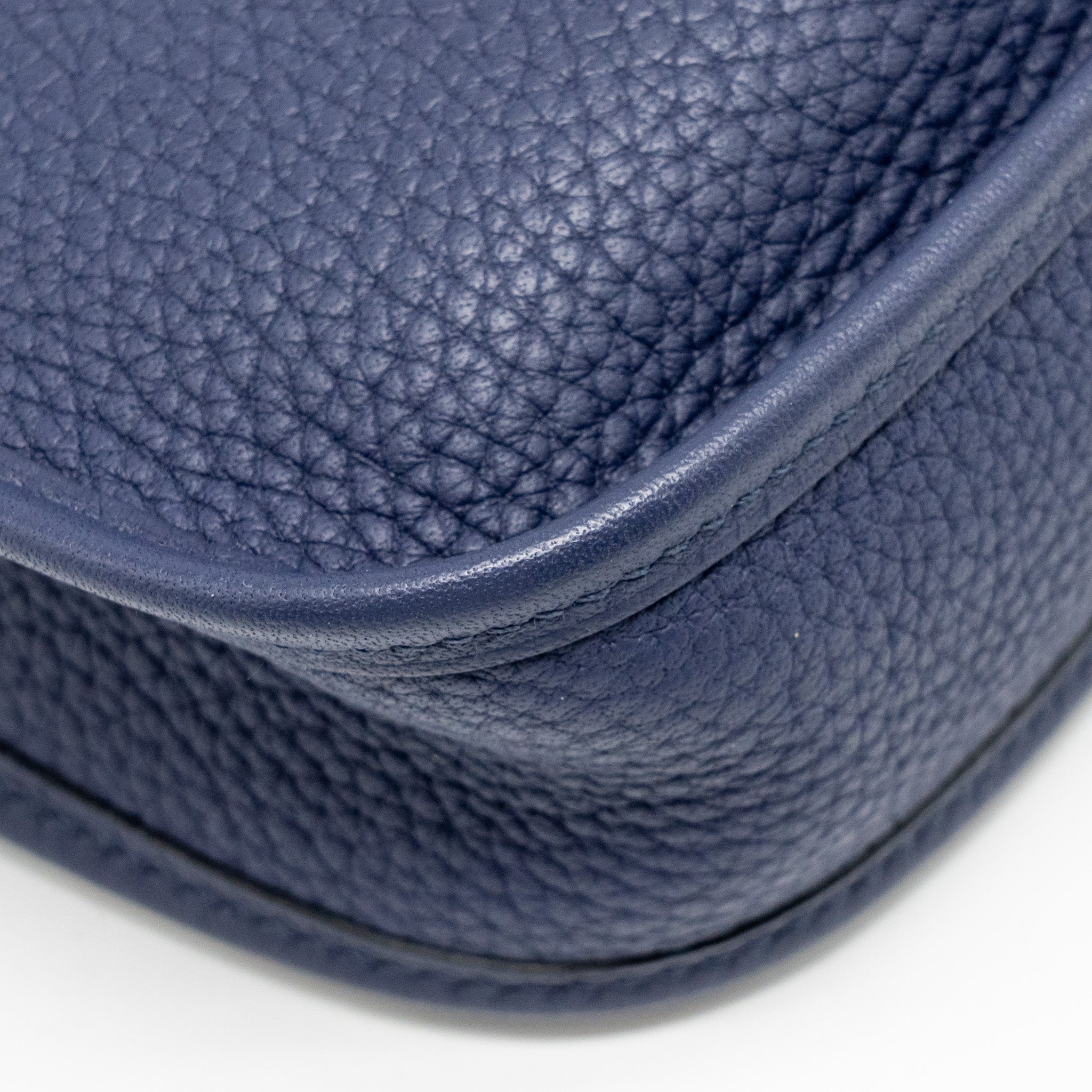 HERMES MINI EVELYNE CLEMENCE BLUE GHW