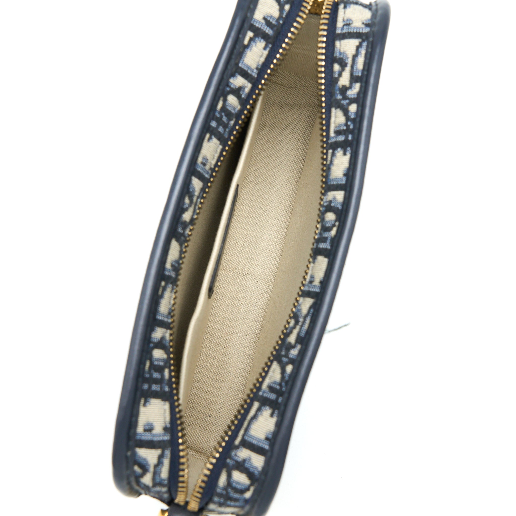 DIOR DIORQUAKE POUCH BLUE OBLIQUE CANVAS WITH AN EXTRA STRAP
