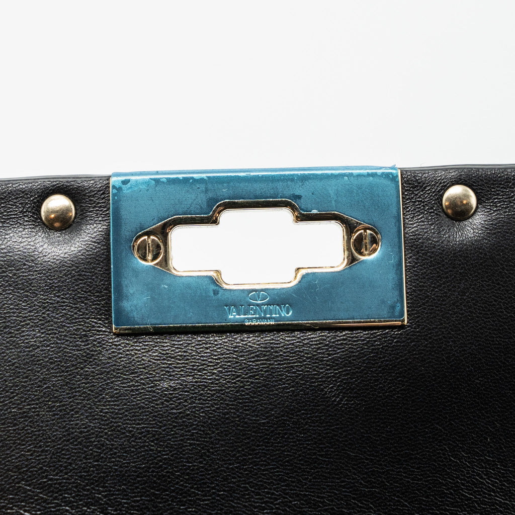 VALENTINO GARAVANI ROCKSTUD SPIKE SHOULDER BAG LEATHER/ PYTHON MULTICOLOUR LGHW