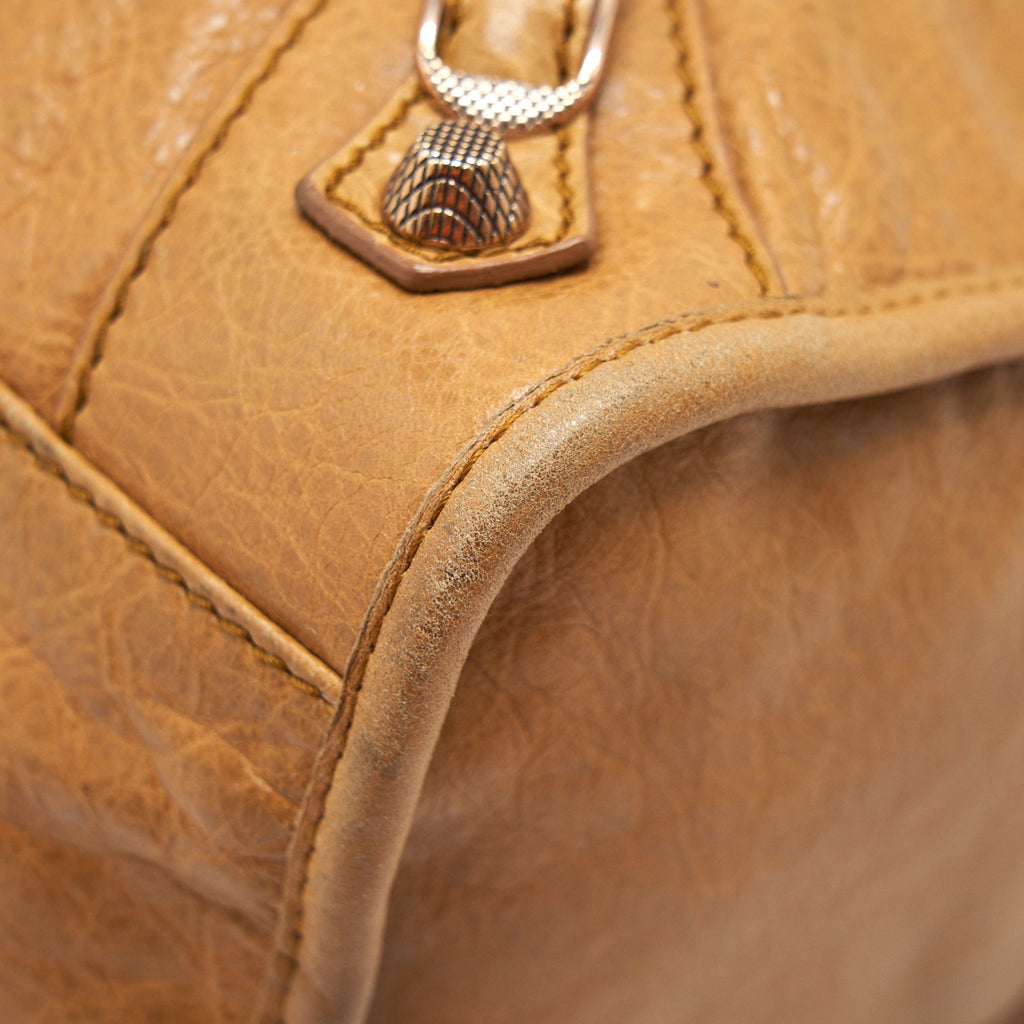 BALENCIANGA GIANT CITY BAG LIGHT CARAMEL