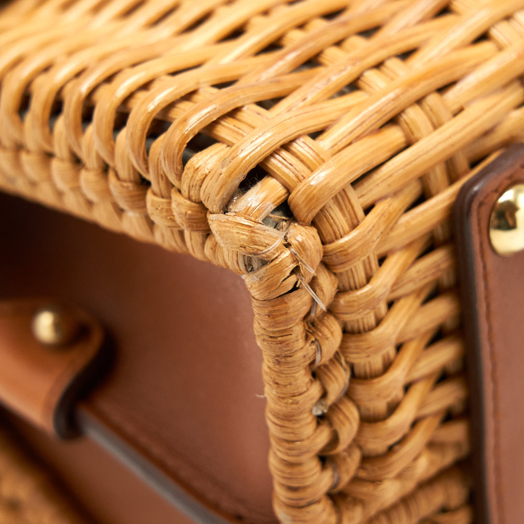 SALVATORE FERRAGAMO VINTAGE BAMBOO TOP HANDLE BAG
