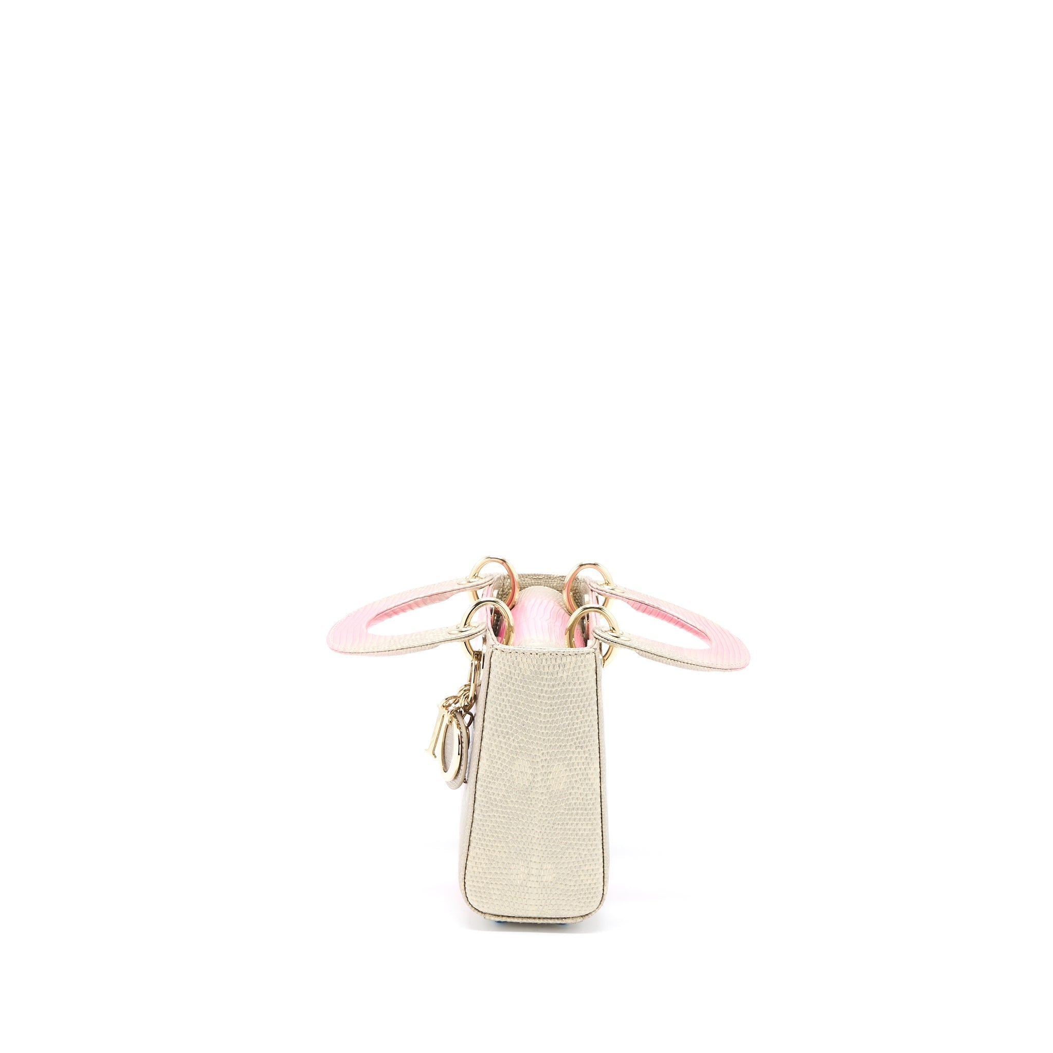 DIOR MINI LADY DIOR LIZARD PINK MULTICOLOUR LGHW