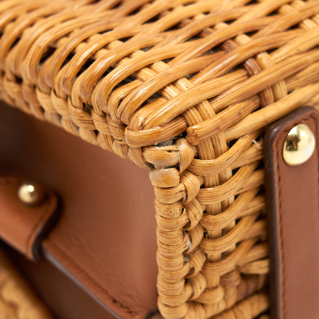 SALVATORE FERRAGAMO VINTAGE BAMBOO TOP HANDLE BAG