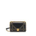 DIOR SMALL STUDDED DIORAMA BLACK GHW