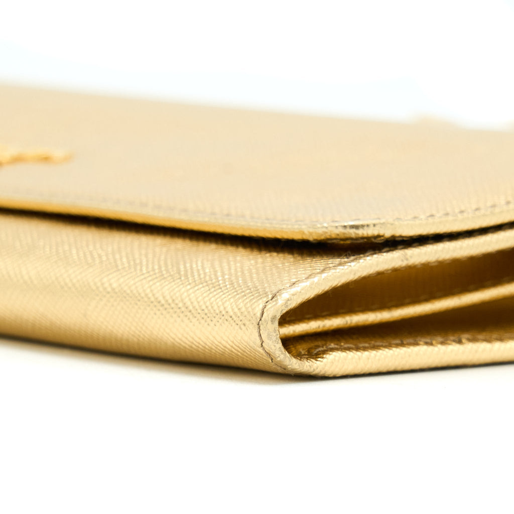 PRADA MINI WALLET ON CHAIN GOLD GHW