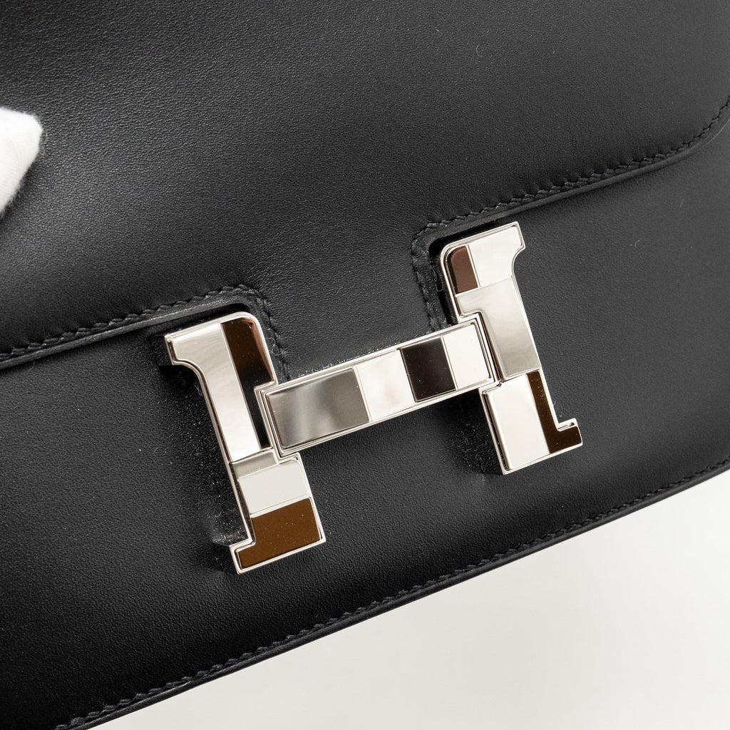 HERMES MINI CONSTANCE STUDIO DISCO LIMITED MONSIEUR LEATHER BLACK SHW