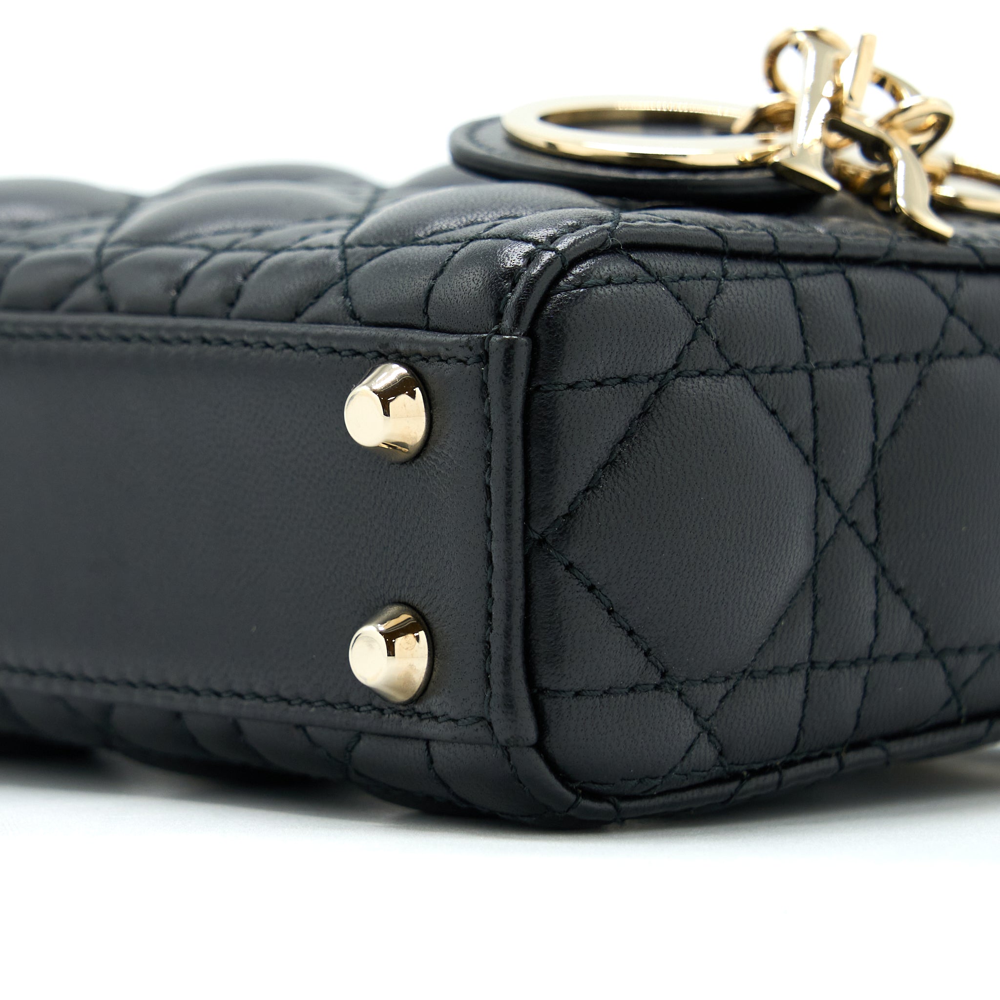 DIOR MICRO LADY DIOR LAMBSKIN BLACK GHW