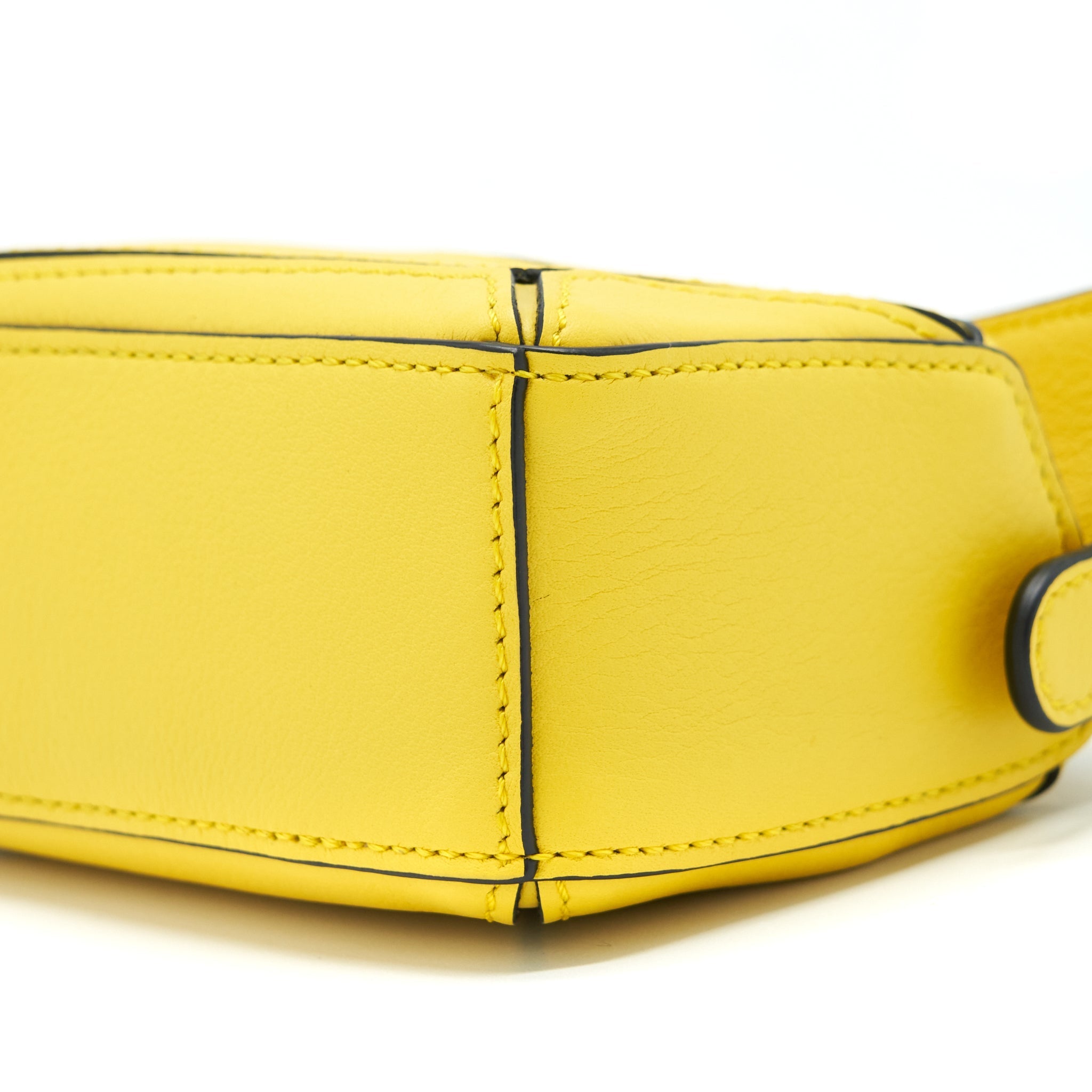LOEWE NANO PUZZLE CLASSIC CALFSKIN YELLOW WITH SHW